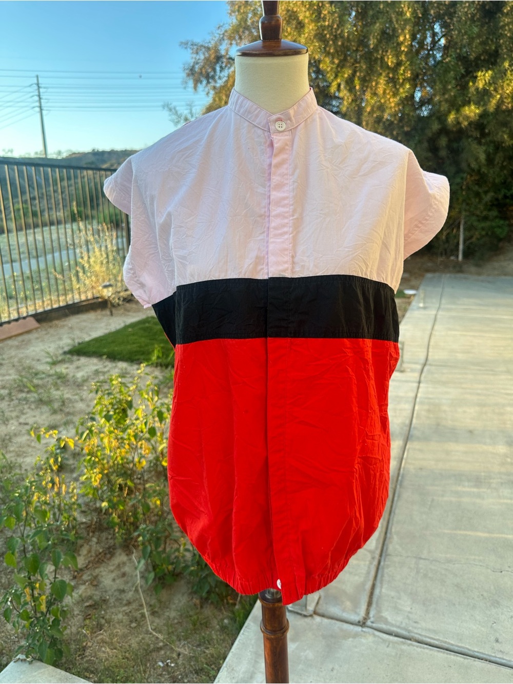 Vintage Coyote by Argo Men's Colorblock Short Sleeve Shirt - Pink, Black & Red